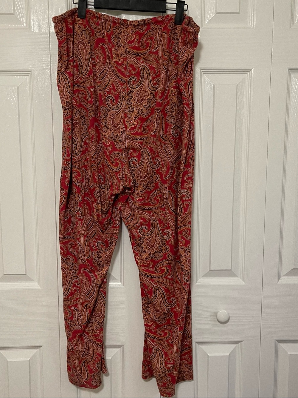 Paisley Button-Front Red Blouse - Picture 7 of 9